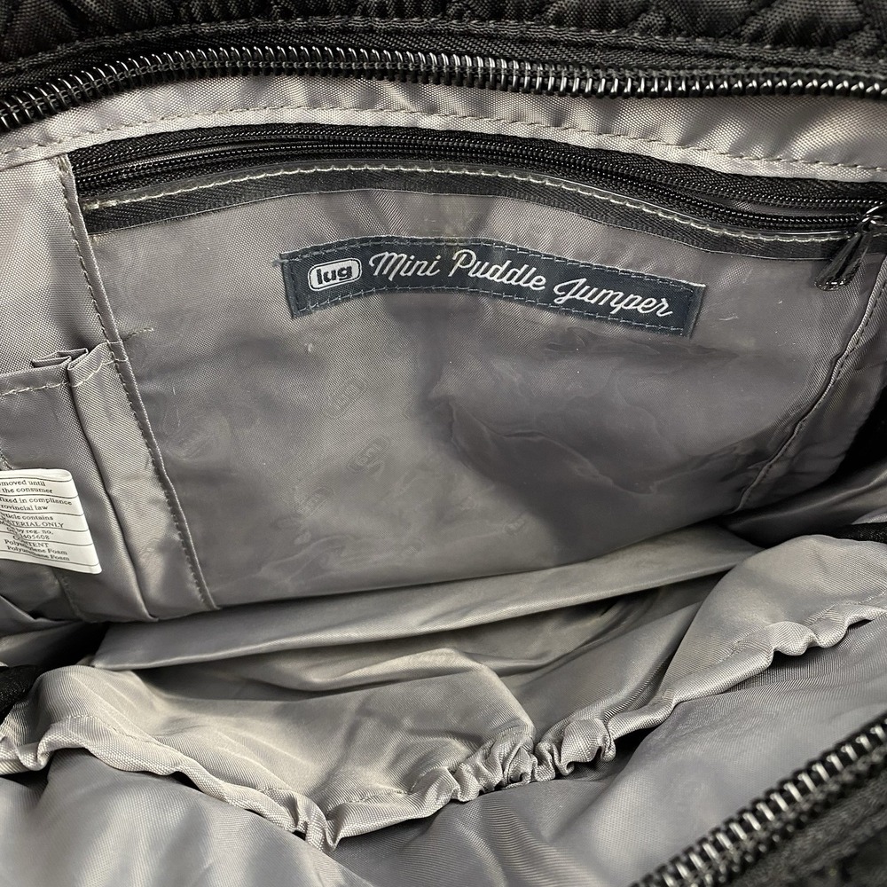 Lug Mini Puddle Jumper Quilted Hand Bag/ Crossbody Bag Black - Picture 5 of 8